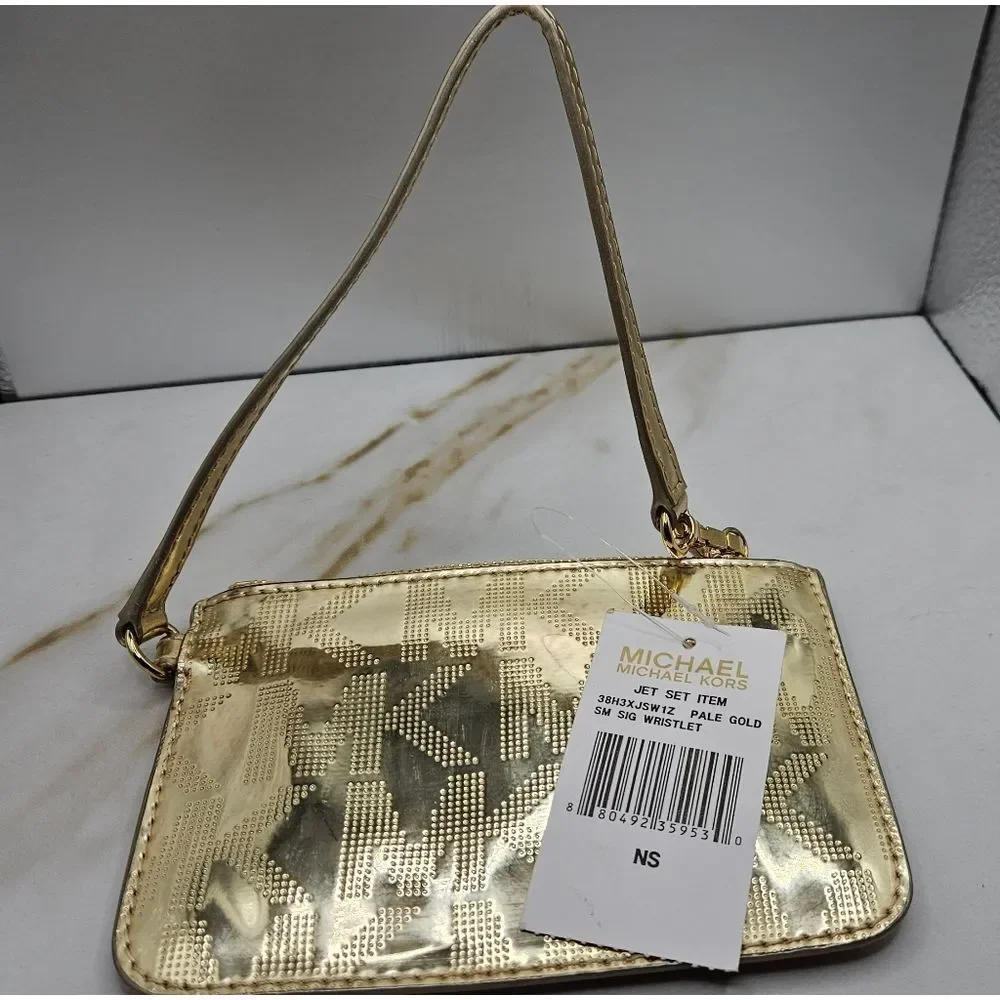 Michael Kors Women's Gold Monogram Wallet - Picture 4 of 7